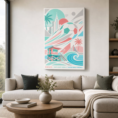 Miami Coastal Soccer Canvas Wall Art 05 canvas wall art