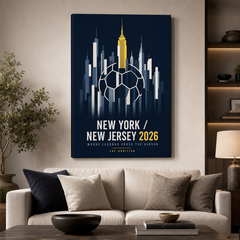 New York New Jersey 2026 Hudson Ambition Soccer Canvas Wall Art 01 24×36 inch wrapped canvas wall mockup