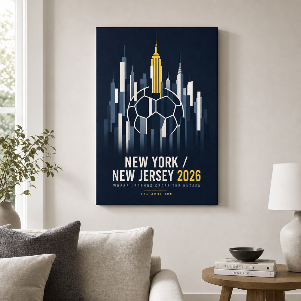 New York New Jersey 2026 Hudson Ambition Soccer Canvas Wall Art 01 wall mockup
