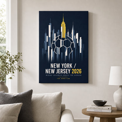 New York New Jersey 2026 Hudson Ambition Soccer Canvas Wall Art 01 wall mockup