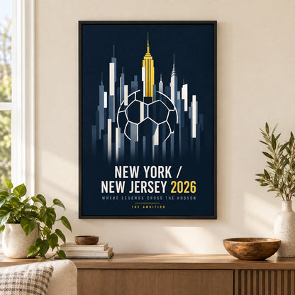 NY NJ Hudson Ambition 01 Soccer Canvas Wall Art | black_independent_close