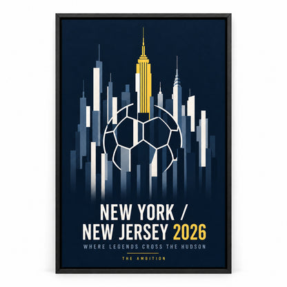 NY NJ Hudson Ambition 01 Soccer Canvas Wall Art | black_sku