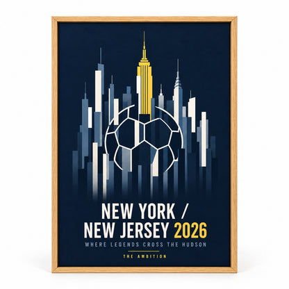 NY NJ Hudson Ambition 01 Soccer Canvas Wall Art | brown_sku