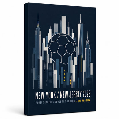 NY NJ Hudson Ambition 02 Soccer Canvas Wall Art - soccer canvas wall art by JOJOShop