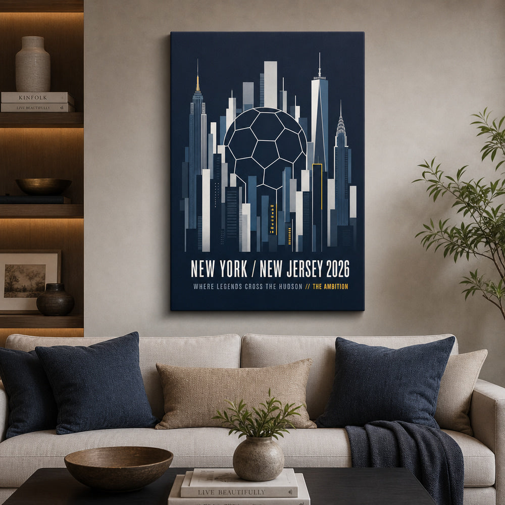 New York New Jersey 2026 Hudson Ambition Soccer Canvas Wall Art 02 24×36 inch wrapped canvas wall mockup