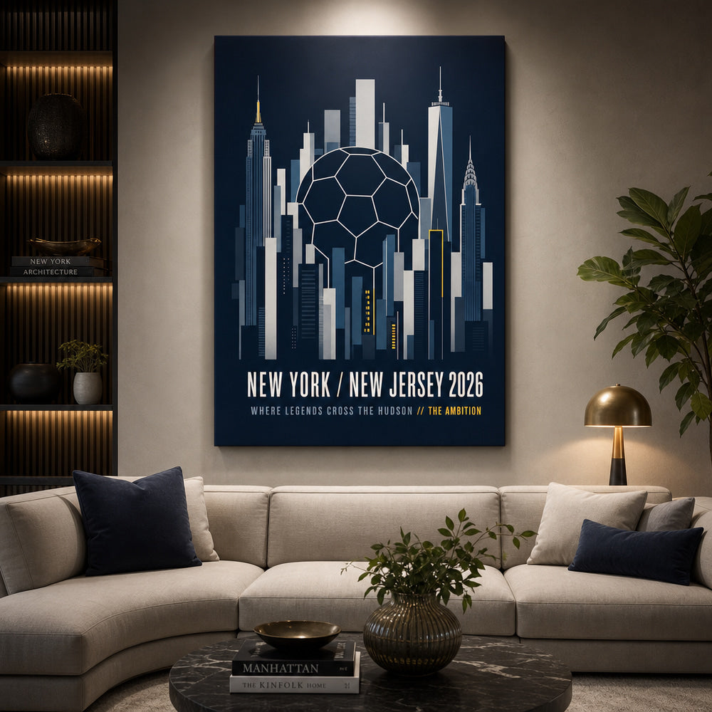 New York New Jersey 2026 Hudson Ambition Soccer Canvas Wall Art 02 30×40 inch wrapped canvas wall mockup