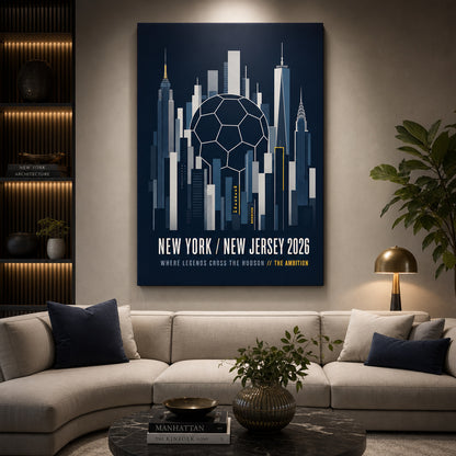 New York New Jersey 2026 Hudson Ambition Soccer Canvas Wall Art 02 30×40 inch wrapped canvas wall mockup