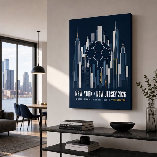 New York New Jersey 2026 Hudson Ambition Soccer Canvas Wall Art 02 wall mockup