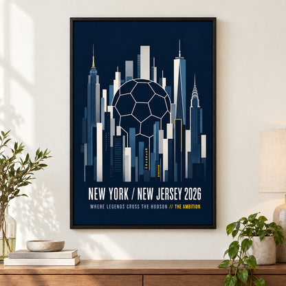 NY NJ Hudson Ambition 02 Soccer Canvas Wall Art | black_independent_close