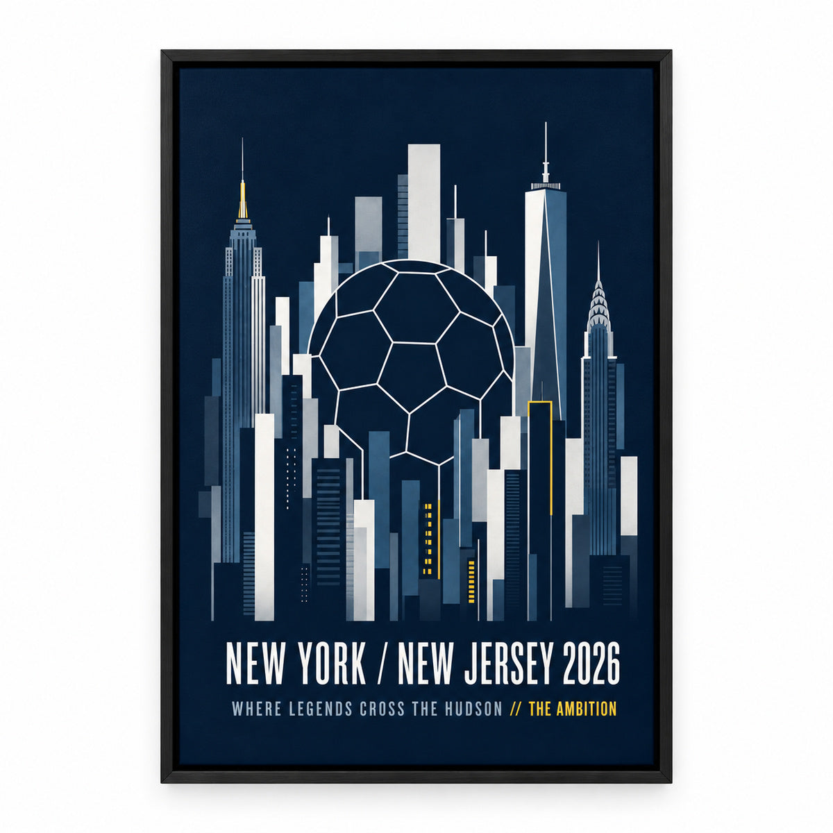 NY NJ Hudson Ambition 02 Soccer Canvas Wall Art | black_sku