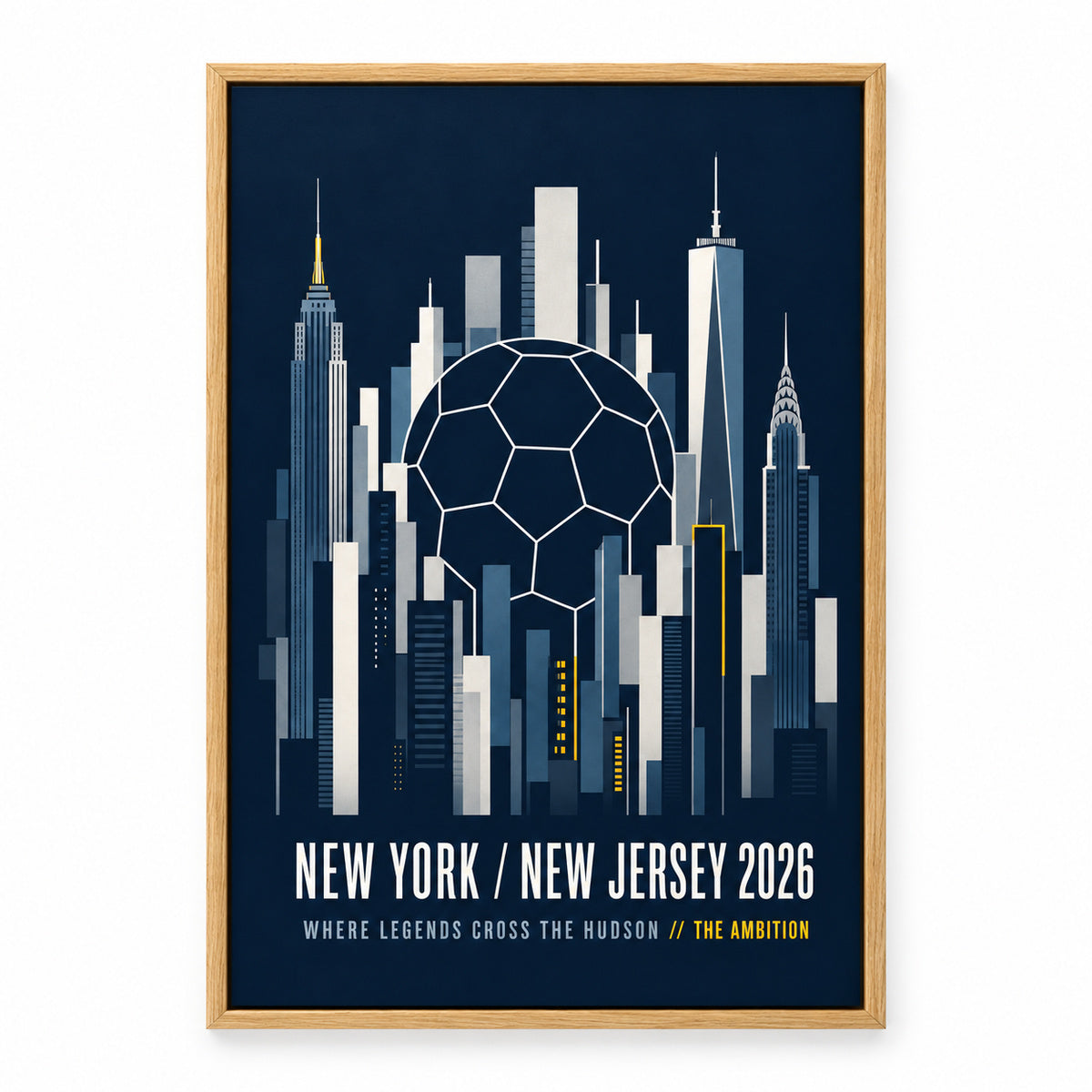 NY NJ Hudson Ambition 02 Soccer Canvas Wall Art | brown_sku