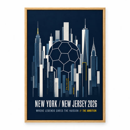 NY NJ Hudson Ambition 02 Soccer Canvas Wall Art | brown_sku