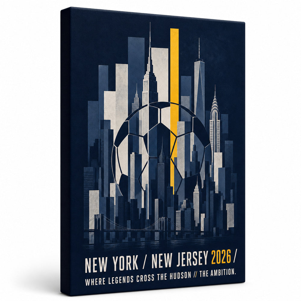 New York New Jersey 2026 Hudson Ambition Soccer Canvas Wall Art 03 white background left-view vertical wrapped canvas main image