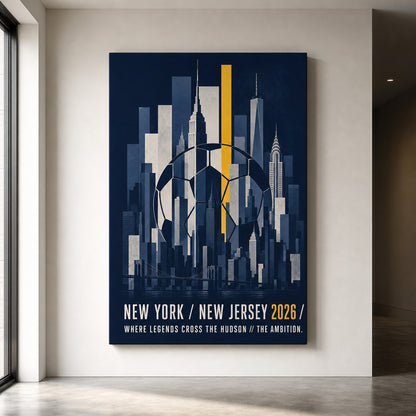 New York New Jersey 2026 Hudson Ambition Soccer Canvas Wall Art 03 30×40 inch wrapped canvas wall mockup