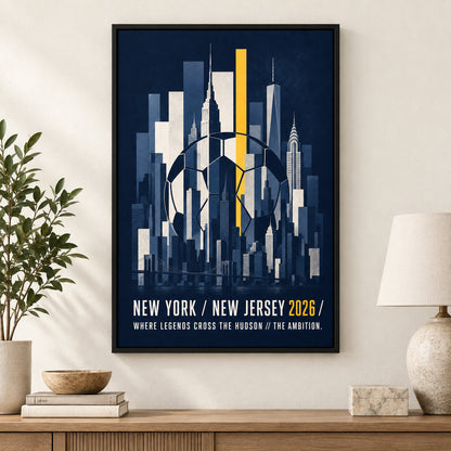 NY NJ Hudson Ambition 03 Soccer Canvas Wall Art | black_independent_close