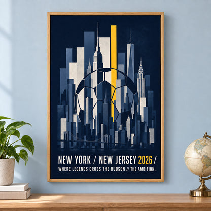 NY NJ Hudson Ambition 03 Soccer Canvas Wall Art | brown_independent_close
