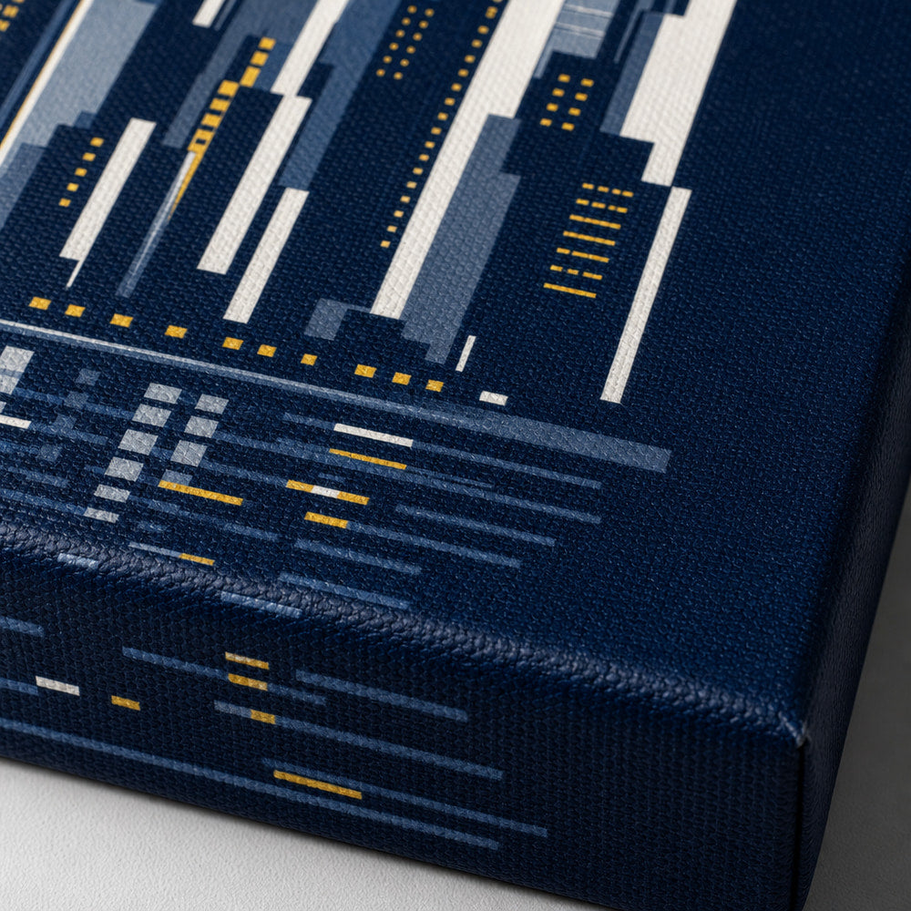 New York New Jersey 2026 Hudson Ambition Soccer Canvas Wall Art 04 close-up canvas texture and wrapped edge detail