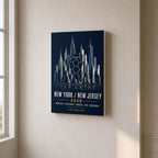 New York New Jersey 2026 Hudson Ambition Soccer Canvas Wall Art 04 12×18 inch thin wrapped canvas wall mockup