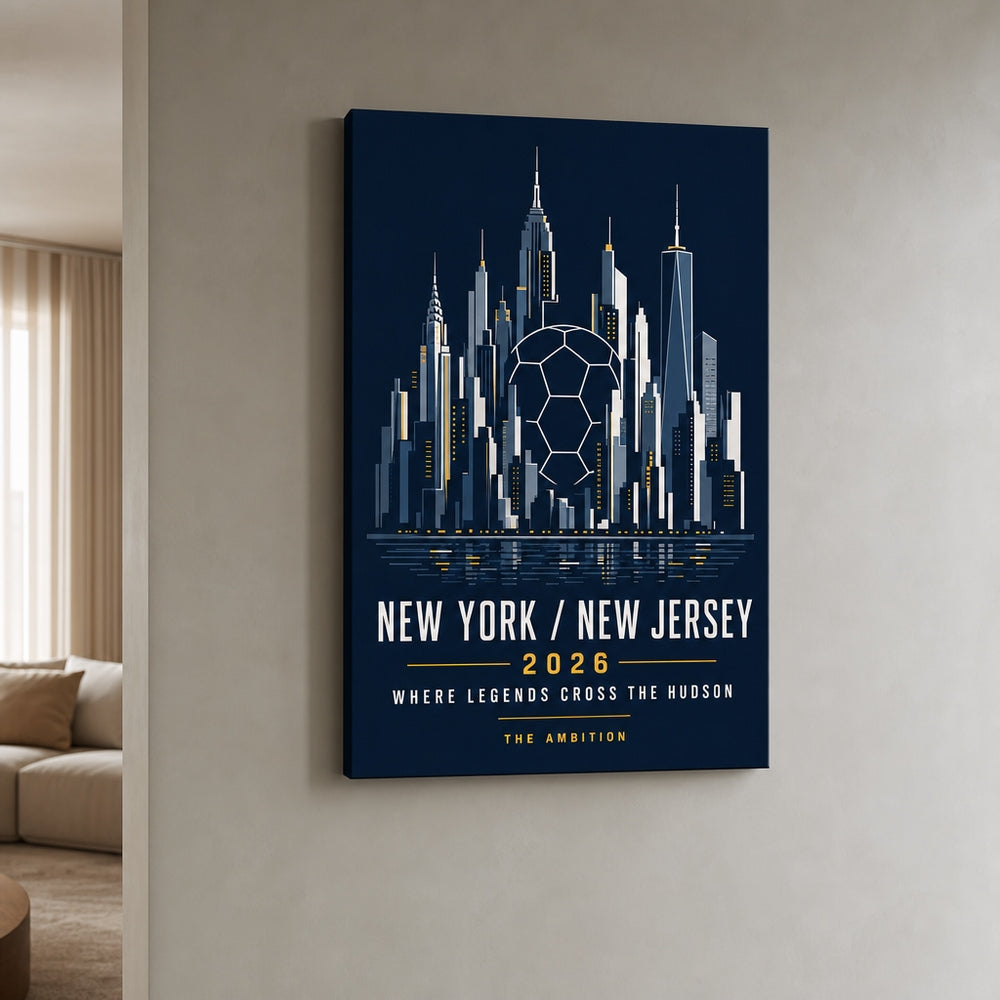 New York New Jersey 2026 Hudson Ambition Soccer Canvas Wall Art 04 24×36 inch wrapped canvas wall mockup