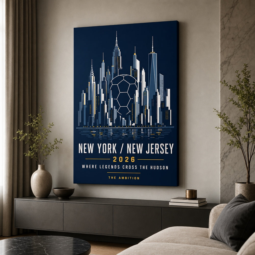 New York New Jersey 2026 Hudson Ambition Soccer Canvas Wall Art 04 30×40 inch wrapped canvas wall mockup
