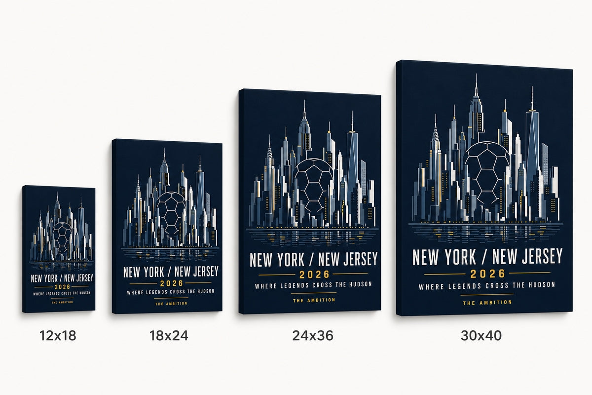 New York New Jersey 2026 Hudson Ambition Soccer Canvas Wall Art 04 canvas size comparison