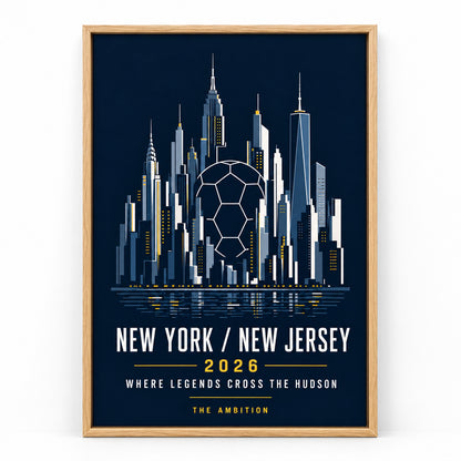 NY NJ Hudson Ambition 04 Soccer Canvas Wall Art | brown_sku