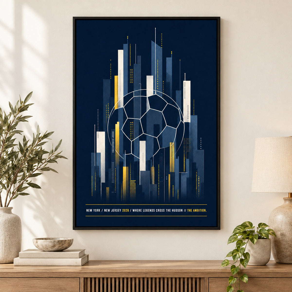 NY NJ Hudson Ambition 05 Soccer Canvas Wall Art | black_independent_close