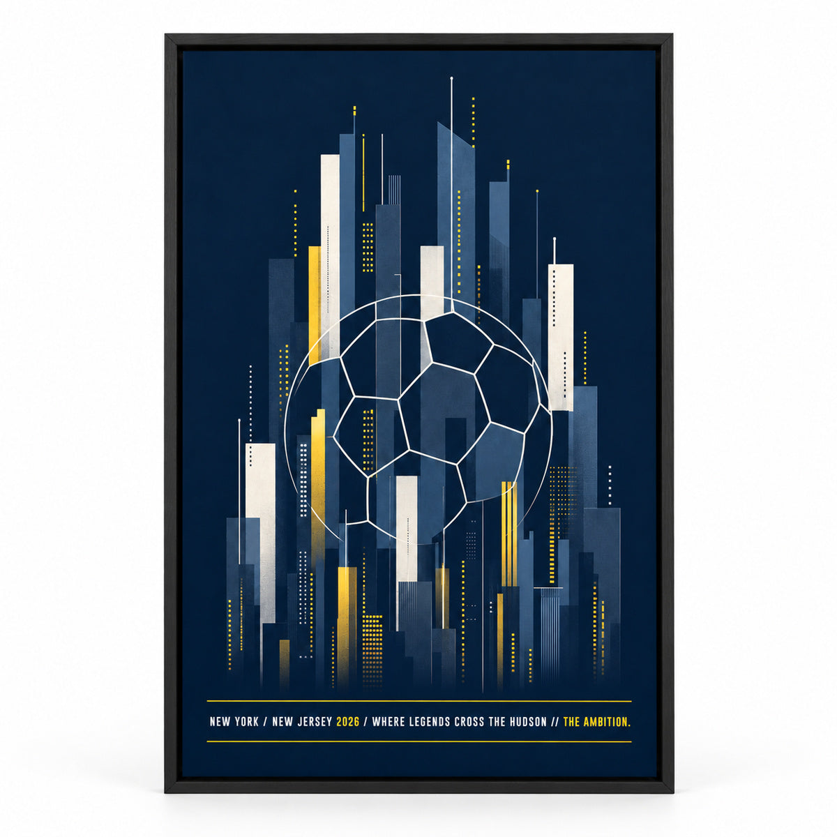 NY NJ Hudson Ambition 05 Soccer Canvas Wall Art | black_sku