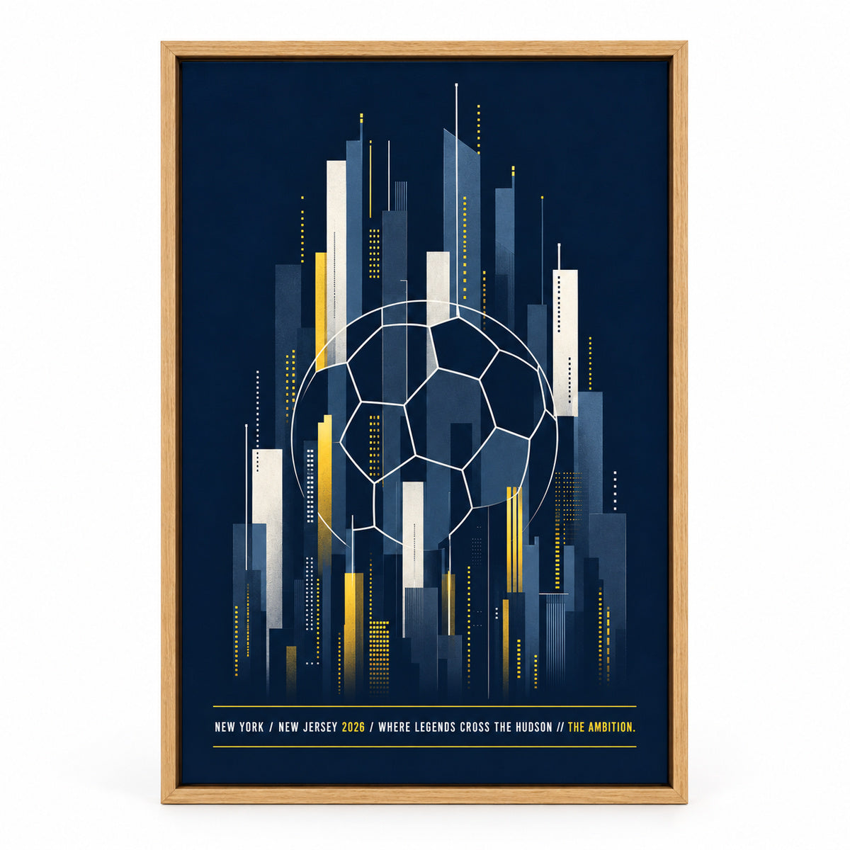 NY NJ Hudson Ambition 05 Soccer Canvas Wall Art | brown_sku
