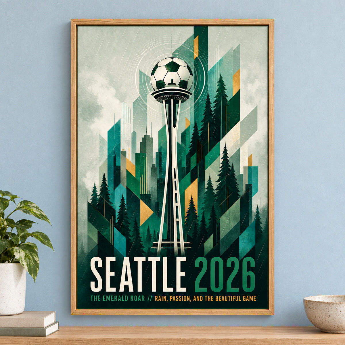 Seattle Emerald Roar 03 Soccer Canvas Wall Art | brown_independent_close