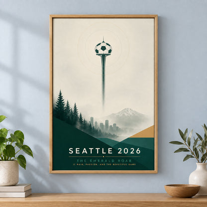 Seattle Emerald Roar 04 Soccer Canvas Wall Art | brown_independent_close