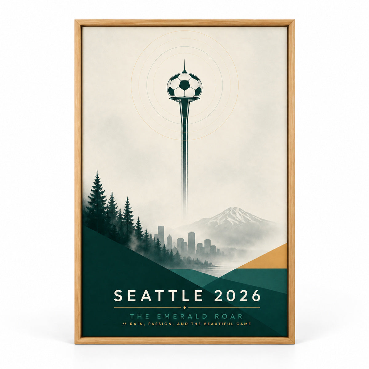 Seattle Emerald Roar 04 Soccer Canvas Wall Art | brown_sku