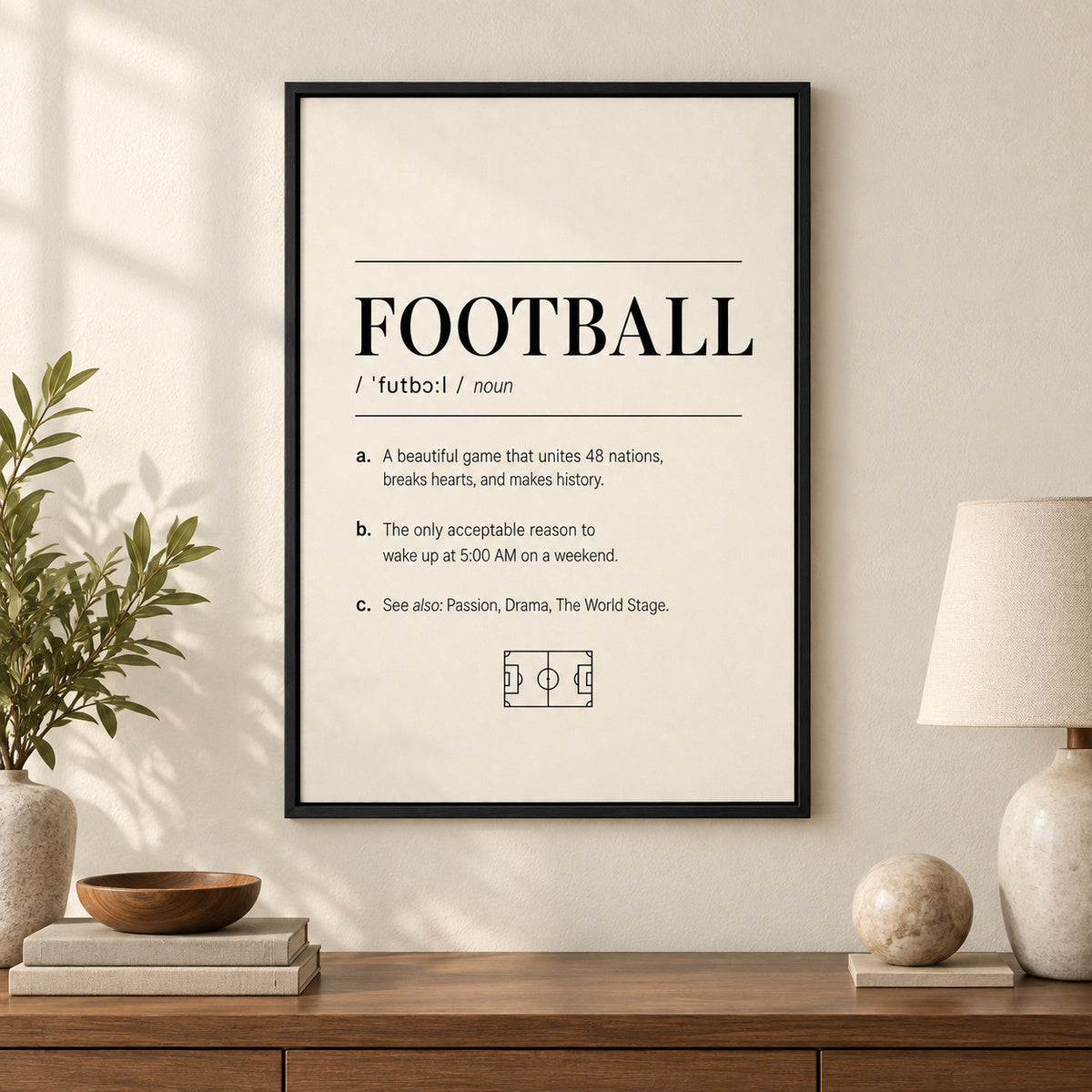 Football Definition 01 Soccer Canvas Wall Art | black_independent_close