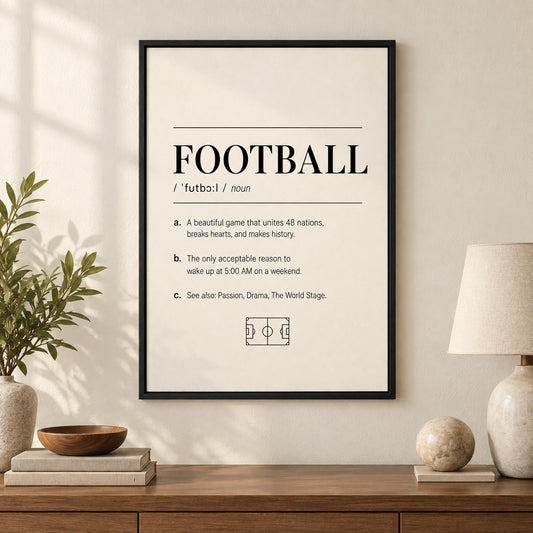 Football Definition 01 Soccer Canvas Wall Art | black_independent_close