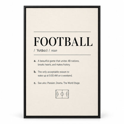 Football Definition 01 Soccer Canvas Wall Art | black_sku