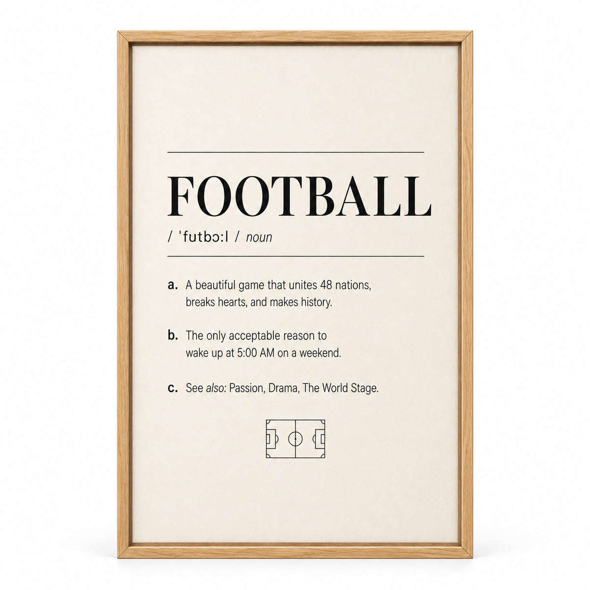 Football Definition 01 Soccer Canvas Wall Art | brown_sku