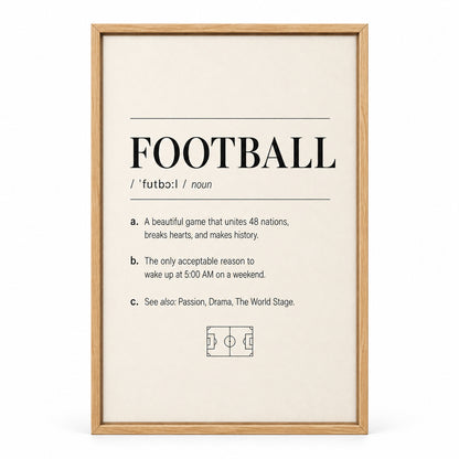 Football Definition 01 Soccer Canvas Wall Art | brown_sku