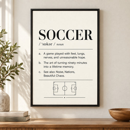 Soccer Definition 03 Soccer Canvas Wall Art | black_independent_close