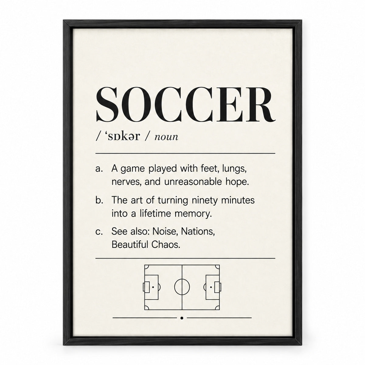 Soccer Definition 03 Soccer Canvas Wall Art | black_sku