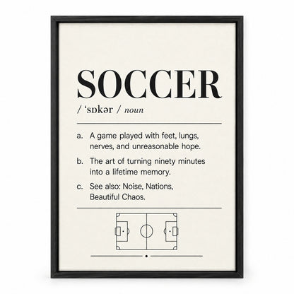 Soccer Definition 03 Soccer Canvas Wall Art | black_sku