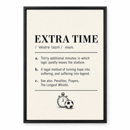 Extra Time Definition 05 Soccer Canvas Wall Art | black_sku