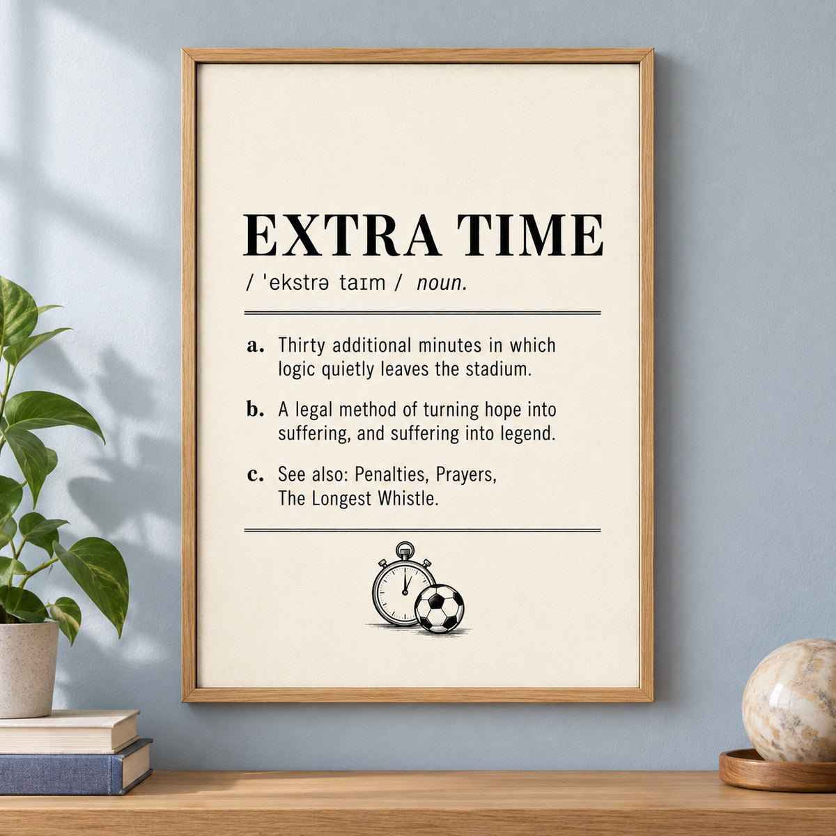 Extra Time Definition 05 Soccer Canvas Wall Art | brown_independent_close
