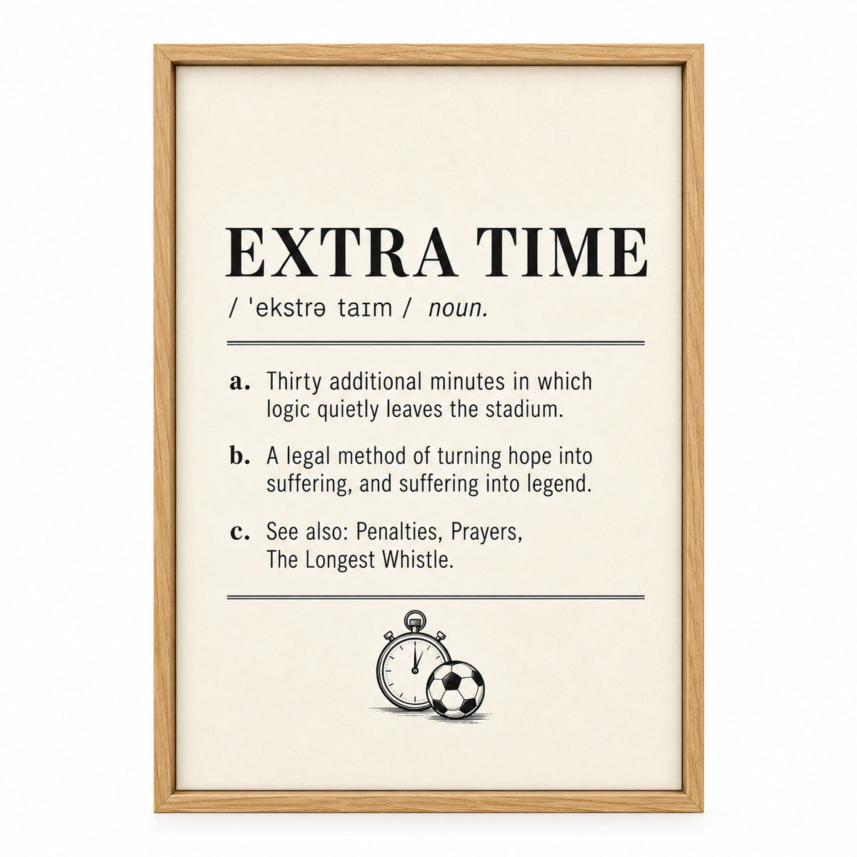 Extra Time Definition 05 Soccer Canvas Wall Art | brown_sku