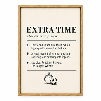 Extra Time Definition 05 Soccer Canvas Wall Art | brown_sku