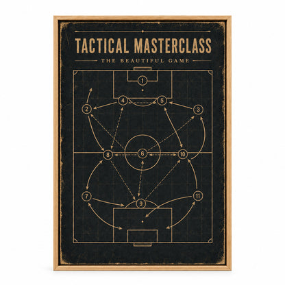 Tactical Masterclass Industrial Soccer Canvas Wall Art | brown_sku