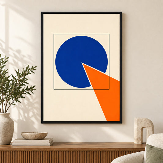 Breakthrough Circle Boundary Bauhaus Canvas Wall Art | black_independent_close