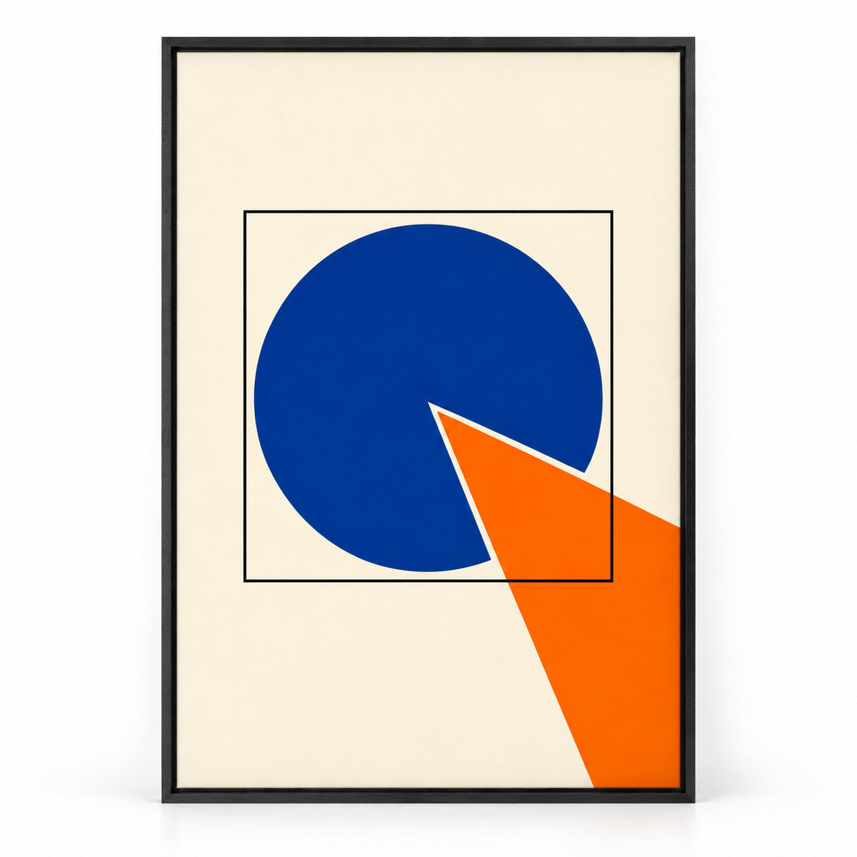 Breakthrough Circle Boundary Bauhaus Canvas Wall Art | black_sku