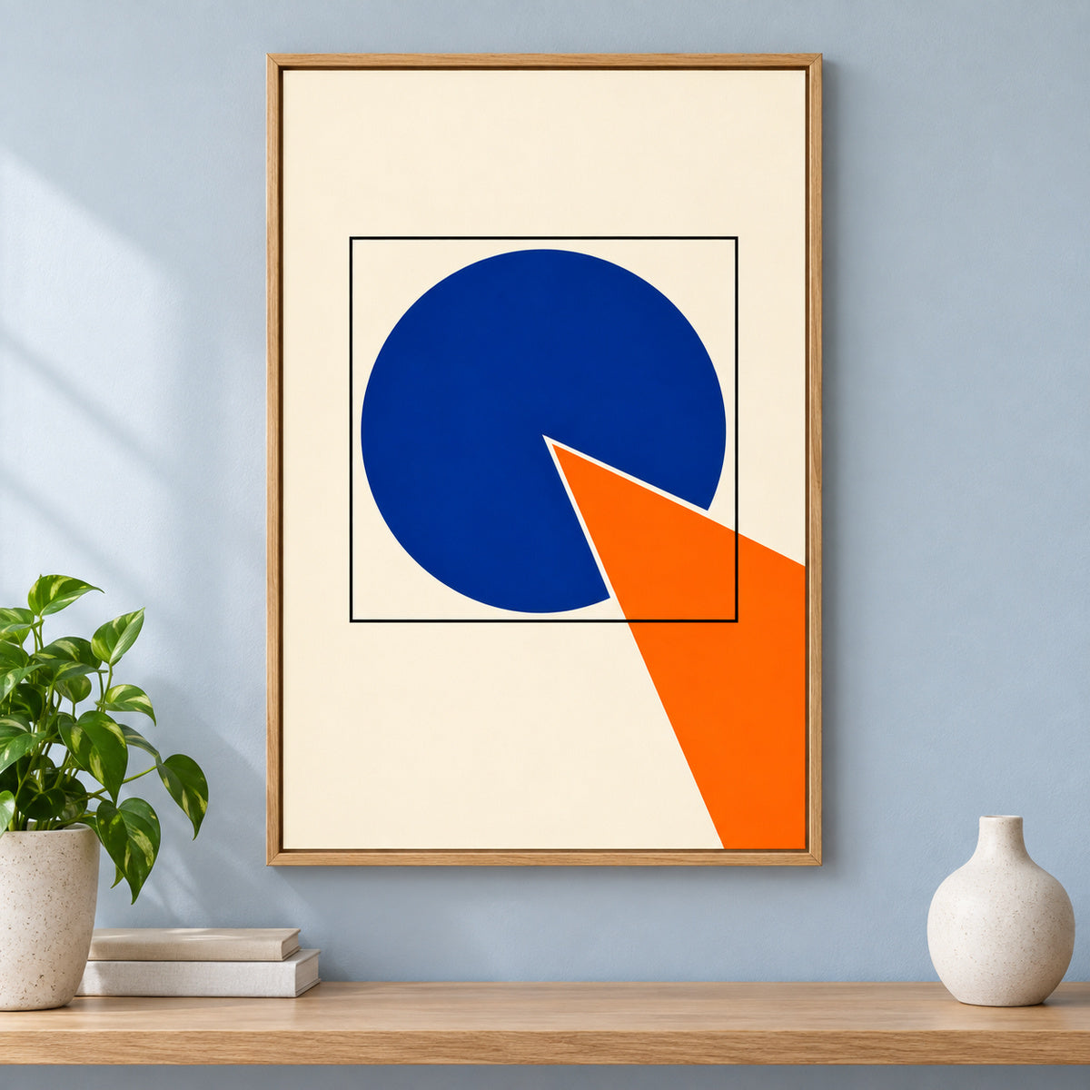 Breakthrough Circle Boundary Bauhaus Canvas Wall Art | brown_independent_close