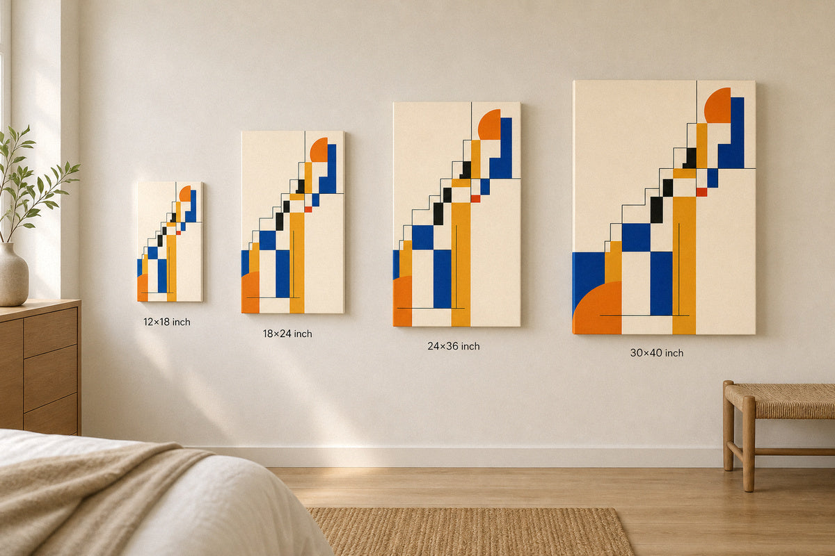 Order to Growth Stairs Bauhaus Canvas Wall Art - 08_size_comparison
