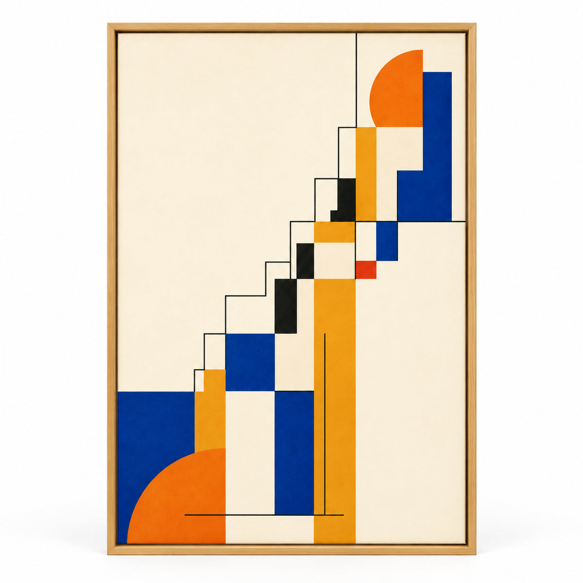 Order to Growth Stairs Bauhaus Canvas Wall Art | brown_sku